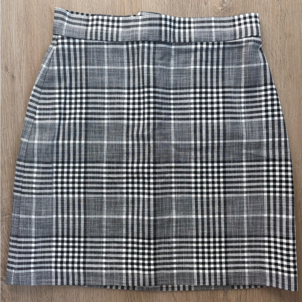 Mango Grey Checkered Skirt